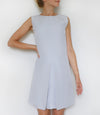Dove grey folded dress