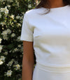 White slim dress